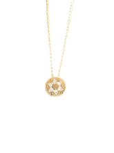 Load image into Gallery viewer, CZ Pave Star Of David Pendant Gold Dipped