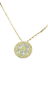 CZ Pave Star Of David Pendant Gold Dipped