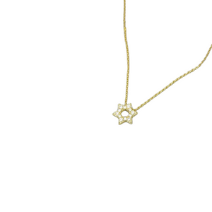 Pave Star Of David Pendant Gold Dipped