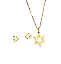 Load image into Gallery viewer, Star of David Necklace Set