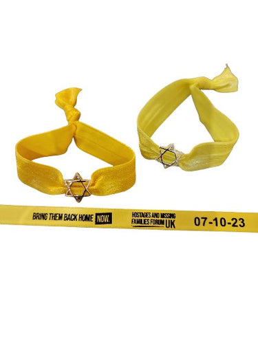 Yellow Magan David Wristband