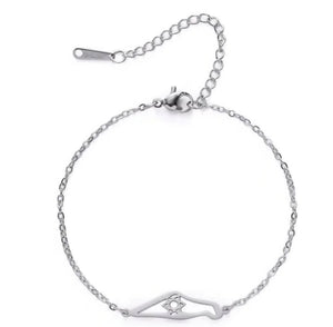 Map Star of David Bracelet