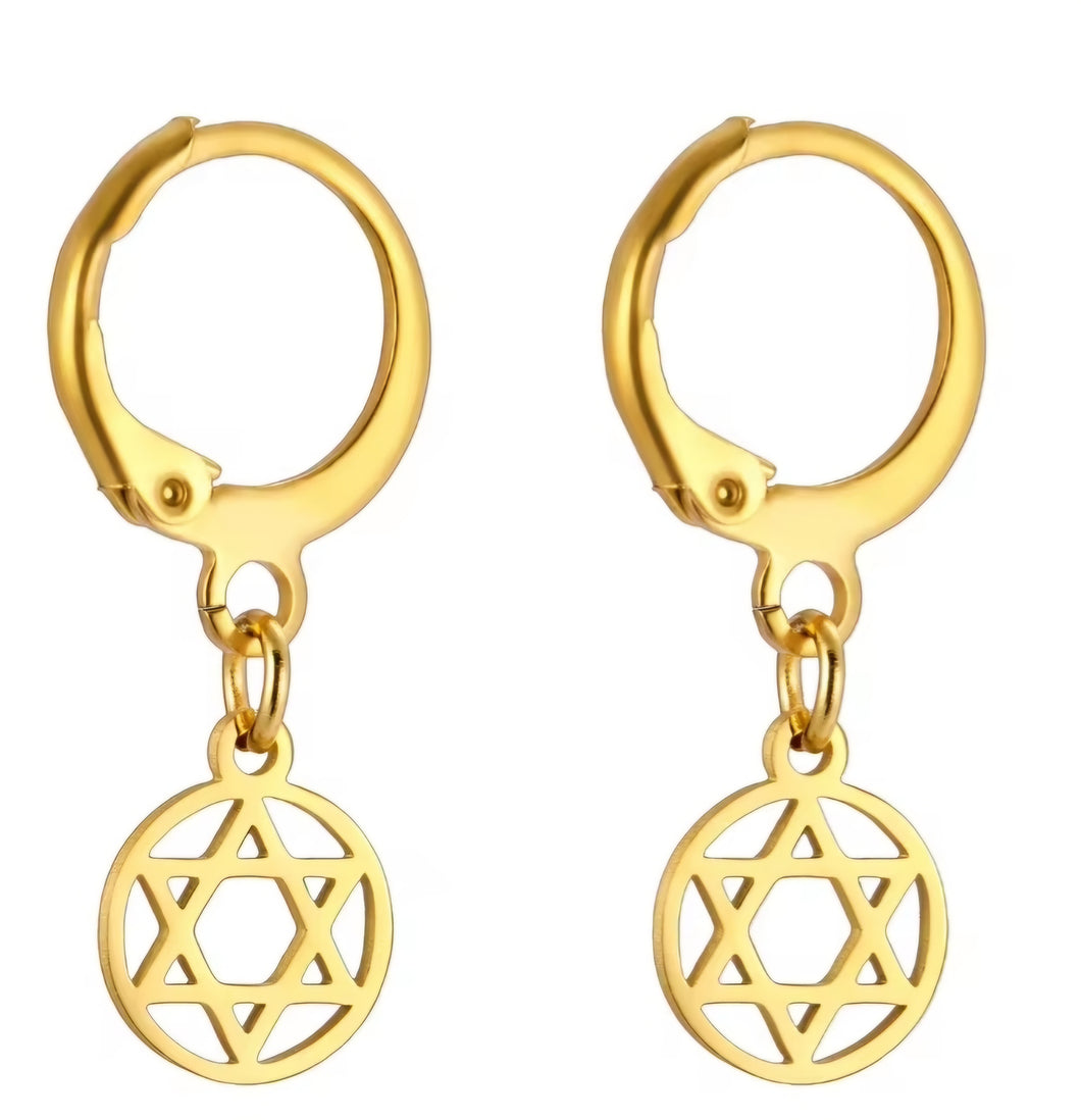 Magan David drop earrings