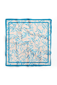 Custom Digital Printed - Turkish Cotton - Blue Foliage