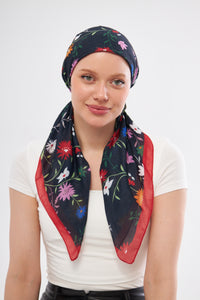 Black Mix Floral Garden  - Turkish Cotton