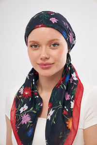 Black Mix Floral Garden  - Turkish Cotton