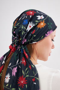 Black Mix Floral Garden  - Turkish Cotton