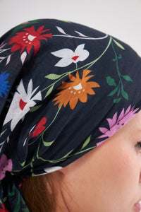 Black Mix Floral Garden  - Turkish Cotton