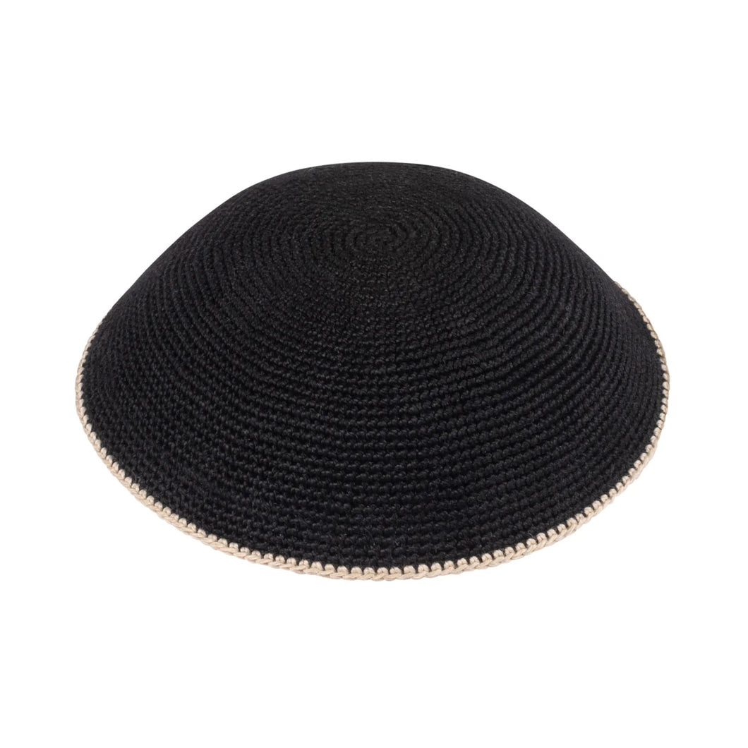 Black Knit Tan Rim - Ikippah