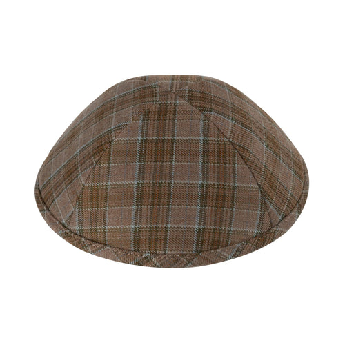 Brown & Blue Boxed Plaid - Ikippah