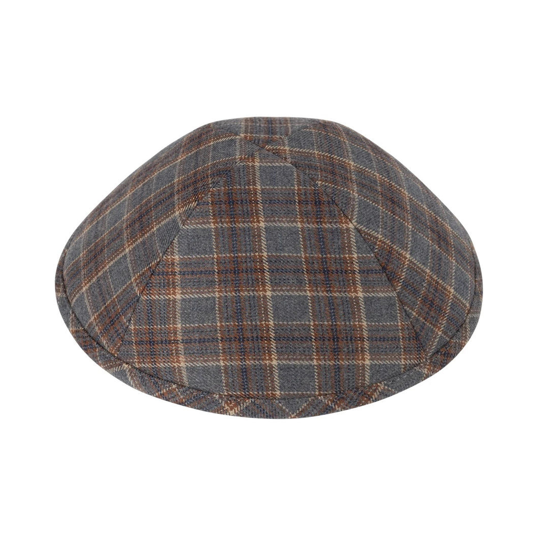 Brown & Grey Boxed Plaid - Ikippah