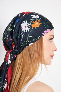 Black Mix Floral Garden  - Turkish Cotton