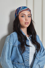 Load image into Gallery viewer, Custom Digital Printed - Turkish Cotton Square Scarf - Blue Roots