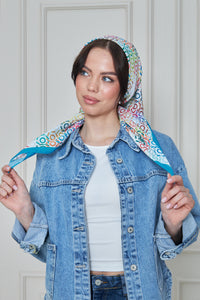 Custom Digital Printed - Turkish Cotton - Rainbow Hexa