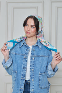 Custom Digital Printed - Turkish Cotton - Rainbow Hexa