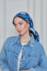 Custom Digital Printed - Turkish Cotton - Denim Look Plaid