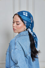 Load image into Gallery viewer, Custom Digital Printed - Turkish Cotton - Denim Look Plaid