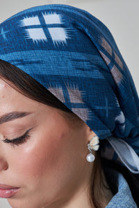 Custom Digital Printed - Turkish Cotton - Denim Look Plaid