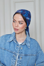 Load image into Gallery viewer, Custom Digital Printed - Turkish Cotton - Navy Brushstrokes