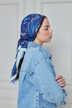 Load image into Gallery viewer, Custom Digital Printed - Turkish Cotton - Navy Brushstrokes