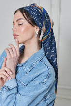 Load image into Gallery viewer, Custom Digital Printed - Turkish Cotton - Navy V design