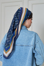 Load image into Gallery viewer, Custom Digital Printed - Turkish Cotton - Navy V design