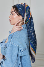 Load image into Gallery viewer, Custom Digital Printed - Turkish Cotton - Navy V design