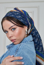 Load image into Gallery viewer, Custom Digital Printed - Turkish Cotton - Navy V design
