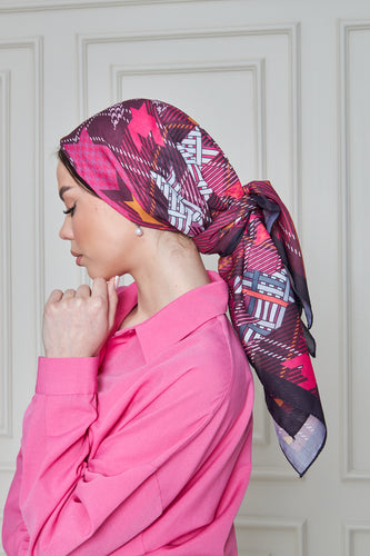 Custom Digital Printed - Turkish Cotton - Cherry Houndstooth Plaid