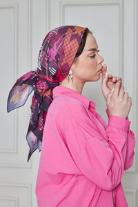 Custom Digital Printed - Turkish Cotton - Cherry Houndstooth Plaid