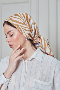 Custom Digital Printed - Turkish Cotton - Tan Zebra