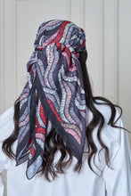 Load image into Gallery viewer, Custom Digital Printed - Turkish Cotton Square Scarf - Grey Roots
