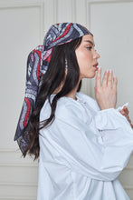 Load image into Gallery viewer, Custom Digital Printed - Turkish Cotton Square Scarf - Grey Roots