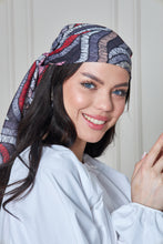 Load image into Gallery viewer, Custom Digital Printed - Turkish Cotton Square Scarf - Grey Roots