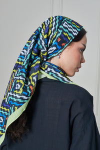 Custom Digital Printed - Turkish Cotton Square Scarf - Retro Bold