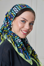 Load image into Gallery viewer, Custom Digital Printed - Turkish Cotton Square Scarf - Retro Bold