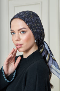 Custom Digital Printed - Turkish Cotton - Shape Clusters Black