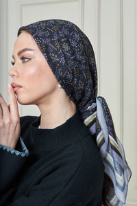Custom Digital Printed - Turkish Cotton - Shape Clusters Black