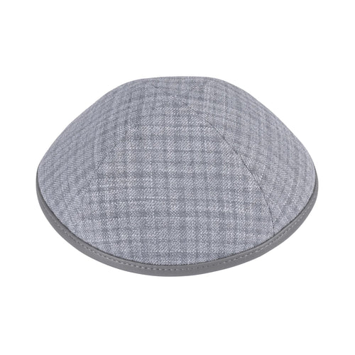Grey Plaid with  Grey Leather Rim - Ikippah