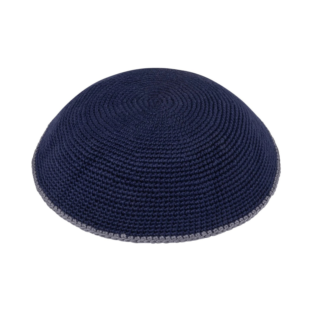 Navy Knit Grey Rim - Ikippah