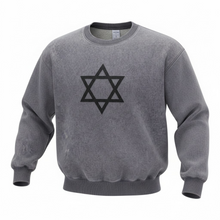 Load image into Gallery viewer, Grey Sweater Sherpa Star David