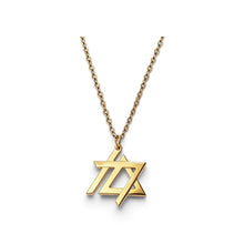 Load image into Gallery viewer, Stainless Steel 7/10 Commemorative Magan David Necklace