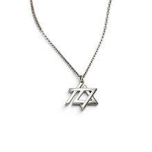 Load image into Gallery viewer, Stainless Steel 7/10 Commemorative Magan David Necklace