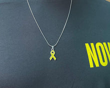 Load image into Gallery viewer, Yellow ribbon necklace