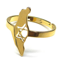 Load image into Gallery viewer, Map of Israel Ring with Star of David