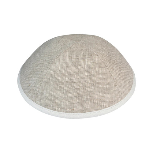 Tan Linen Cream Rim - Ikippah