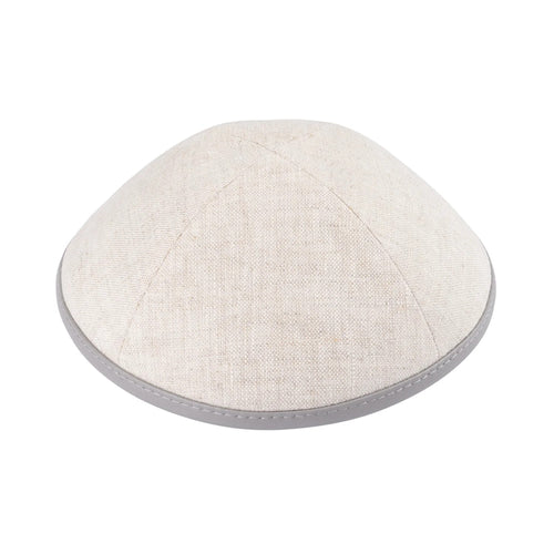 Tan Linen grey  leather Rim - Ikippah