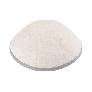 Tan Linen grey  leather Rim - Ikippah