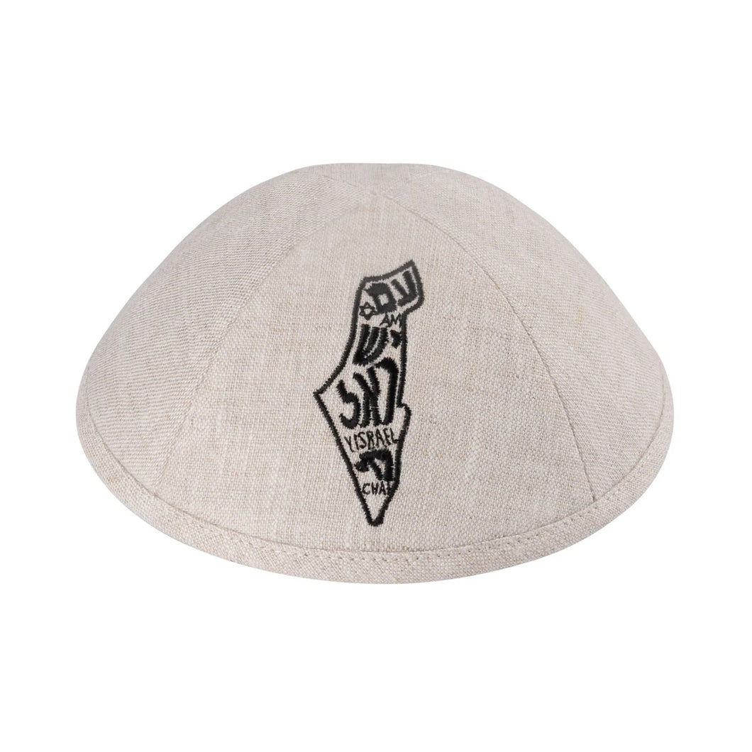 Map Israel Tan Linen - Ikippah