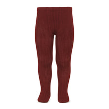 Load image into Gallery viewer, 572 Burgundy - Ribbed Tights Condor